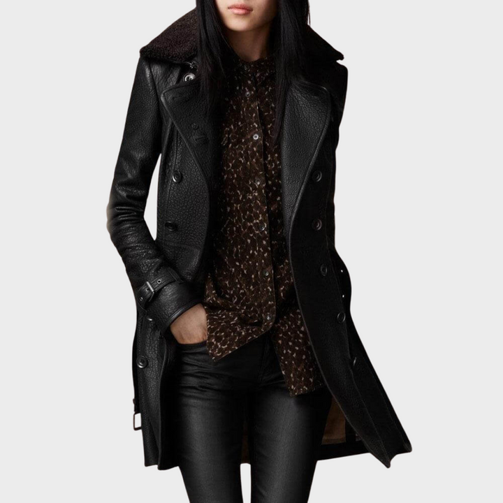 Mirjana – Elegant 3/4 Leather Jacket