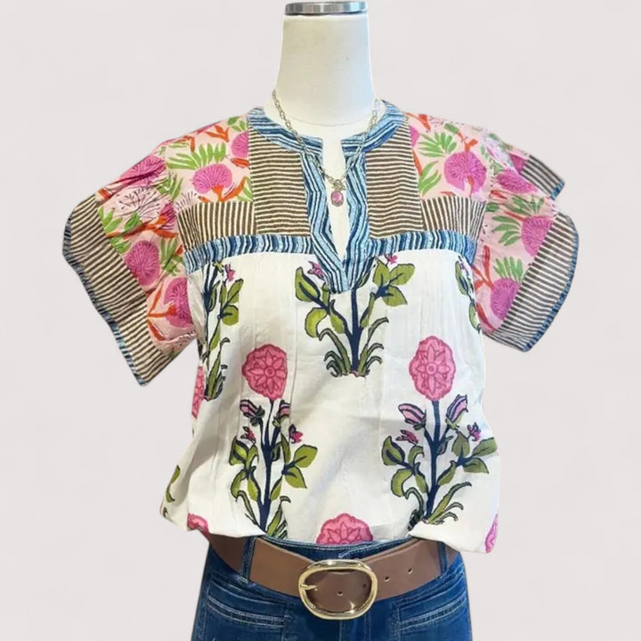 Odette – Boho Blouse with Embroidery