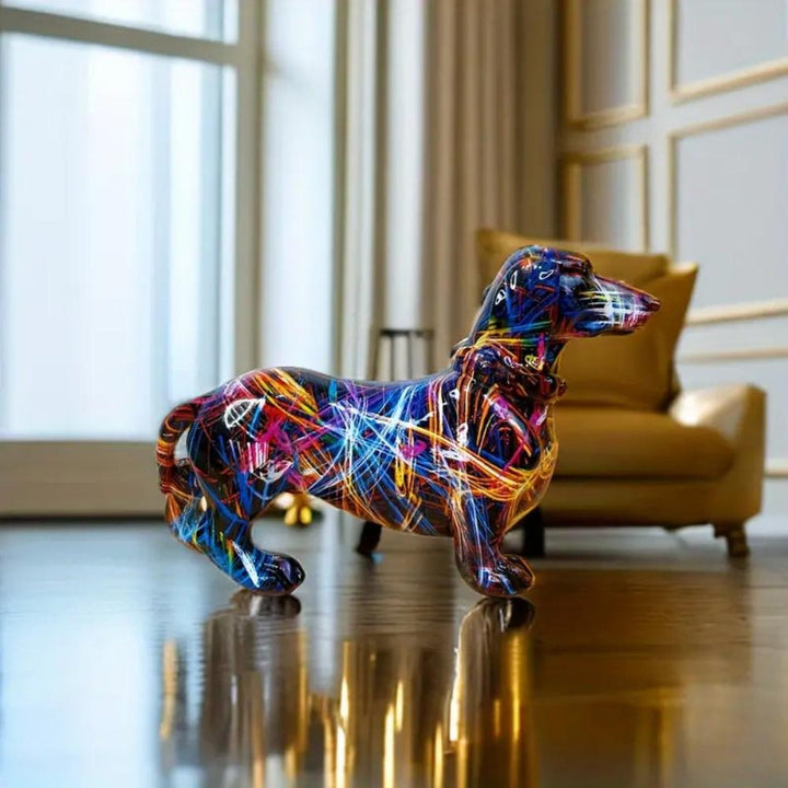 Graffiti Dachshund Figurine