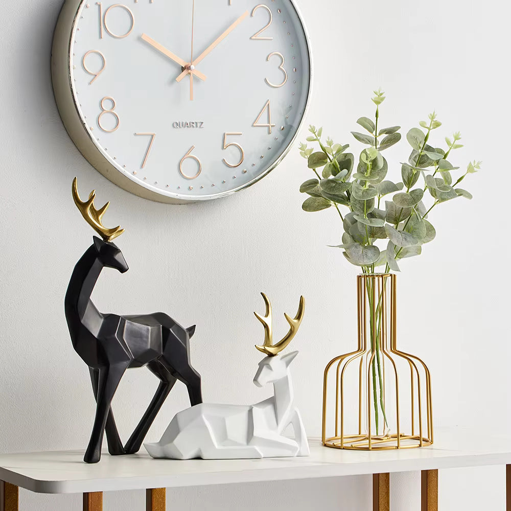 Geometric Deer Figurines (Pair)