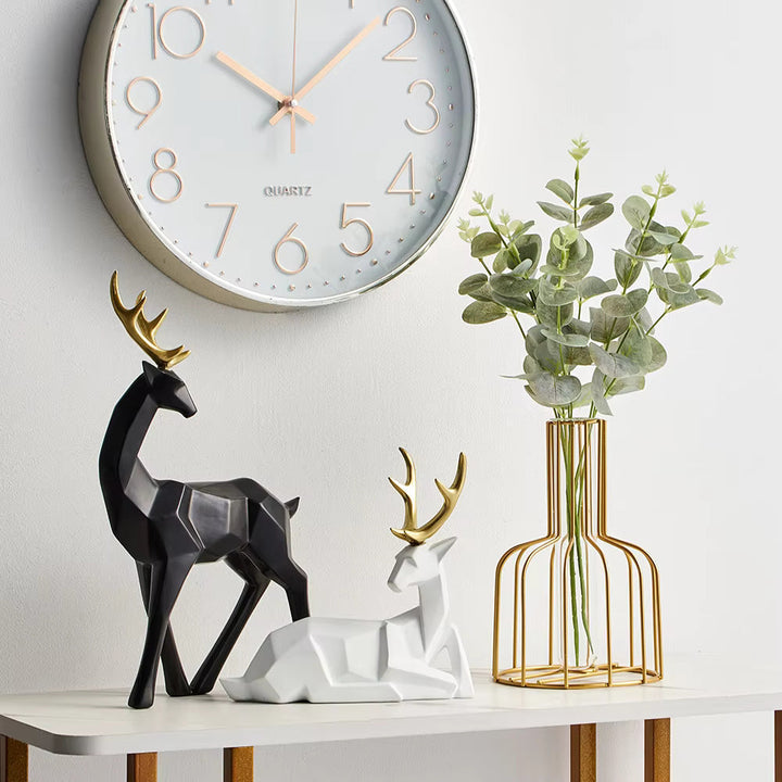 Geometric Deer Figurines (Pair)
