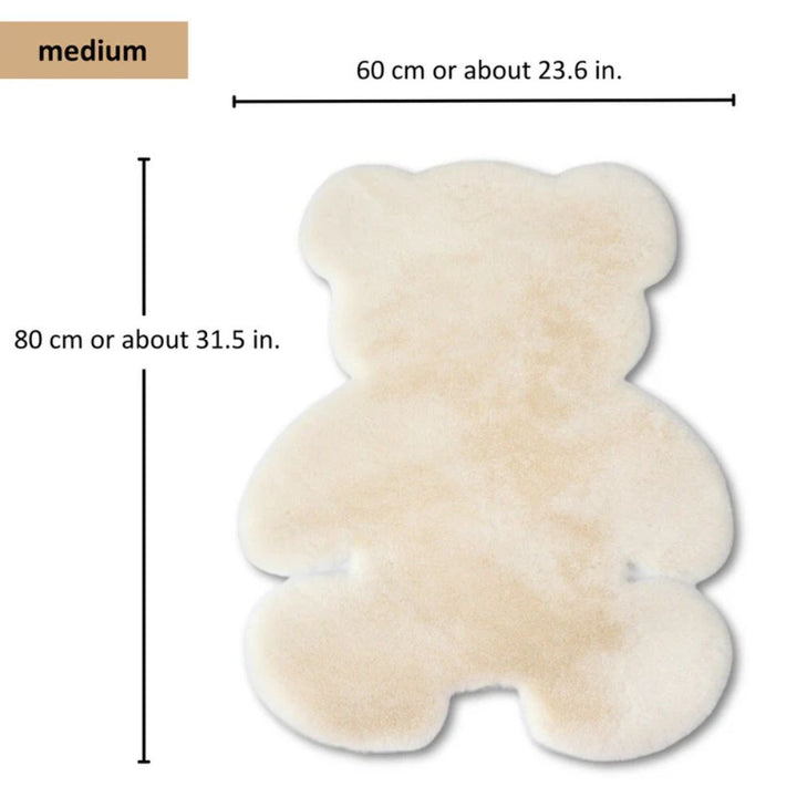 Fluffy Teddy Bear Rug – White