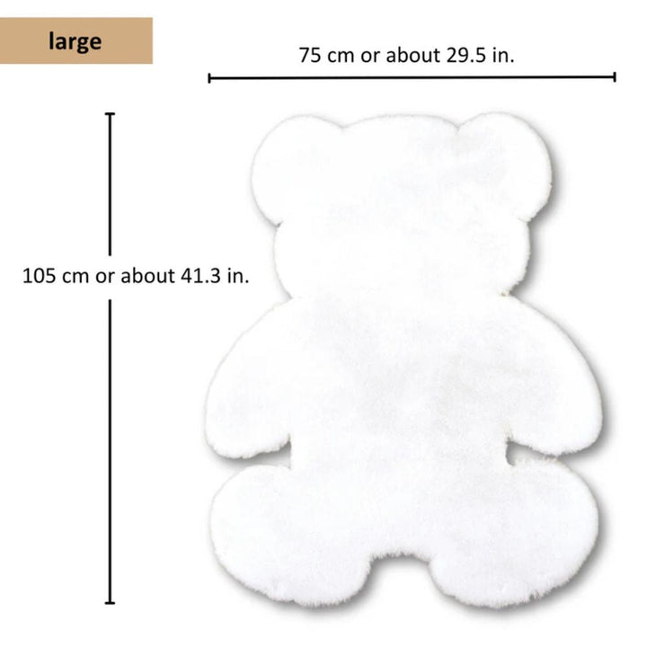 Fluffy Teddy Bear Rug – White