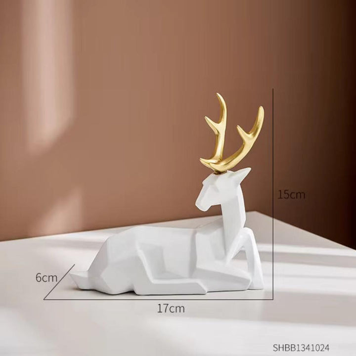 Geometric Deer Figurines (Pair)