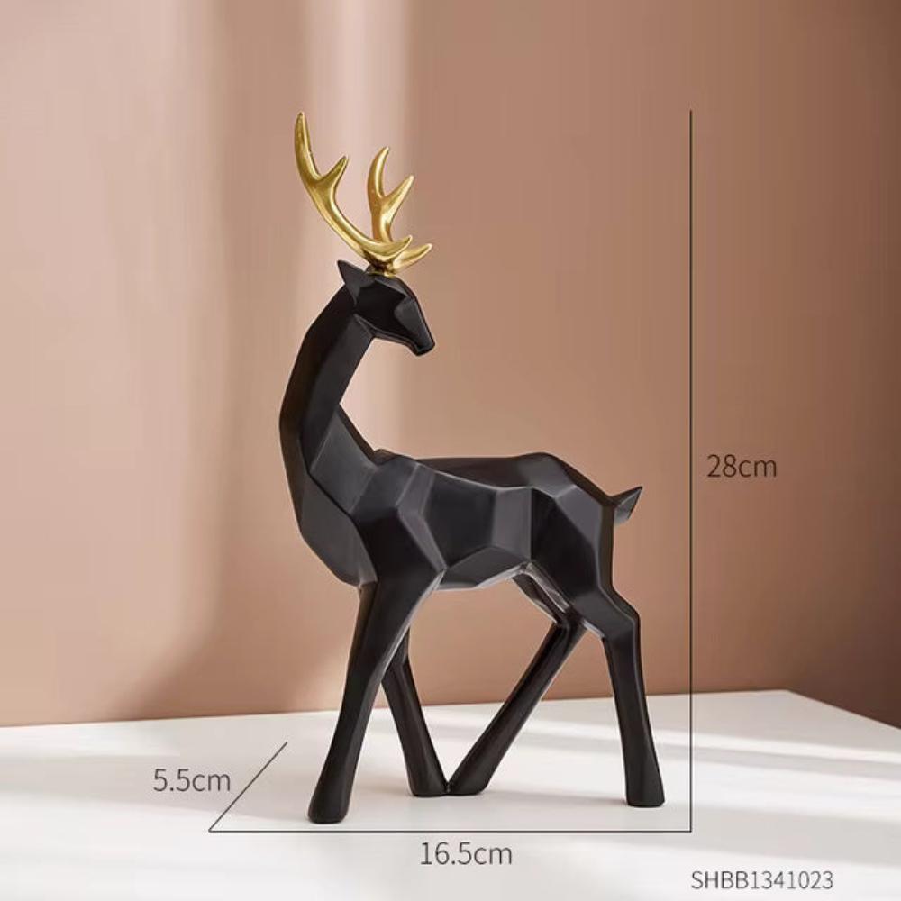 Geometric Deer Figurines (Pair)