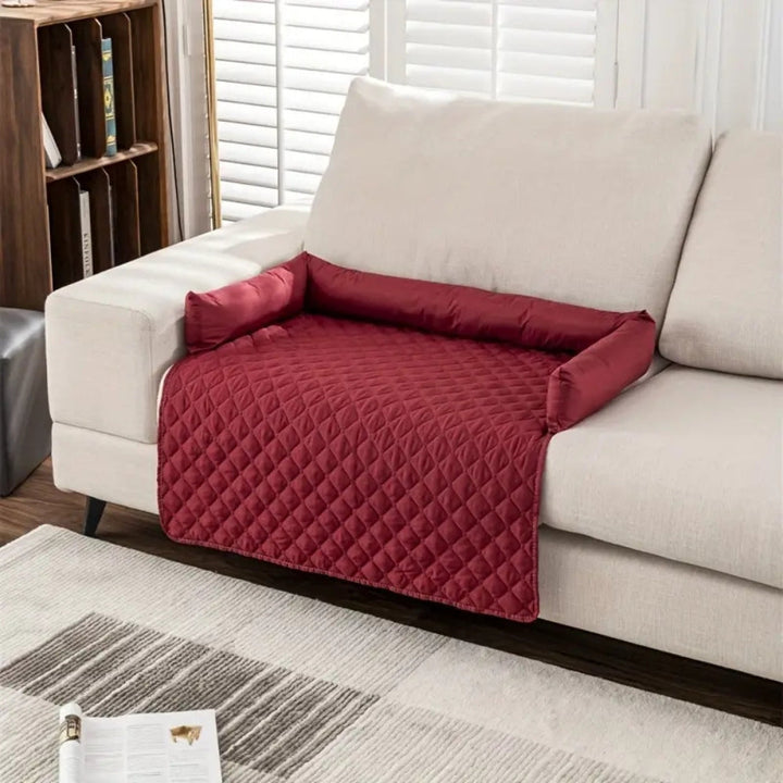 Quilted Protective Sofa Cover with Pet Bed