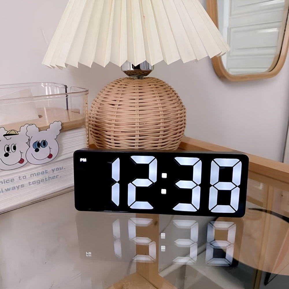 Digital Mirror Alarm Clock with LED Display