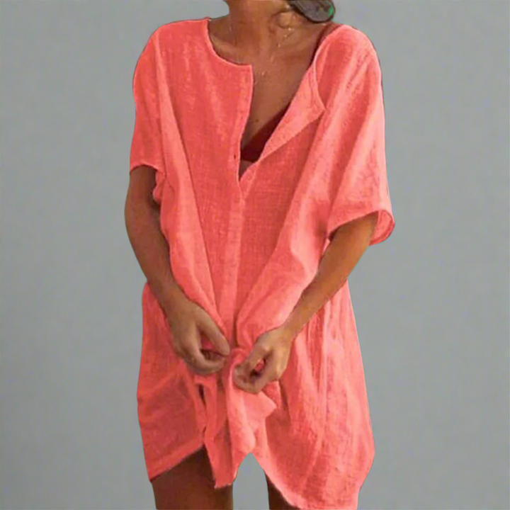 Aoife – Organic Cotton-Linen Summer Dress