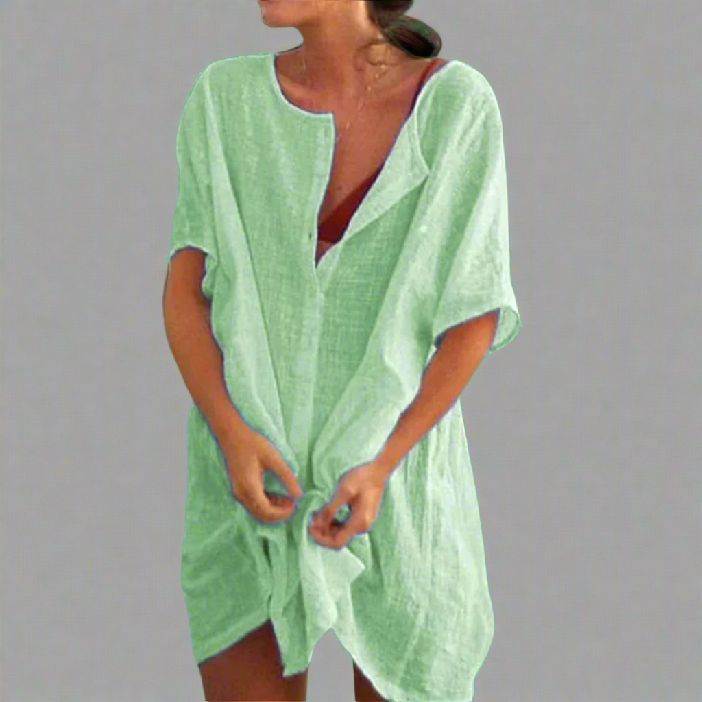 Aoife – Organic Cotton-Linen Summer Dress