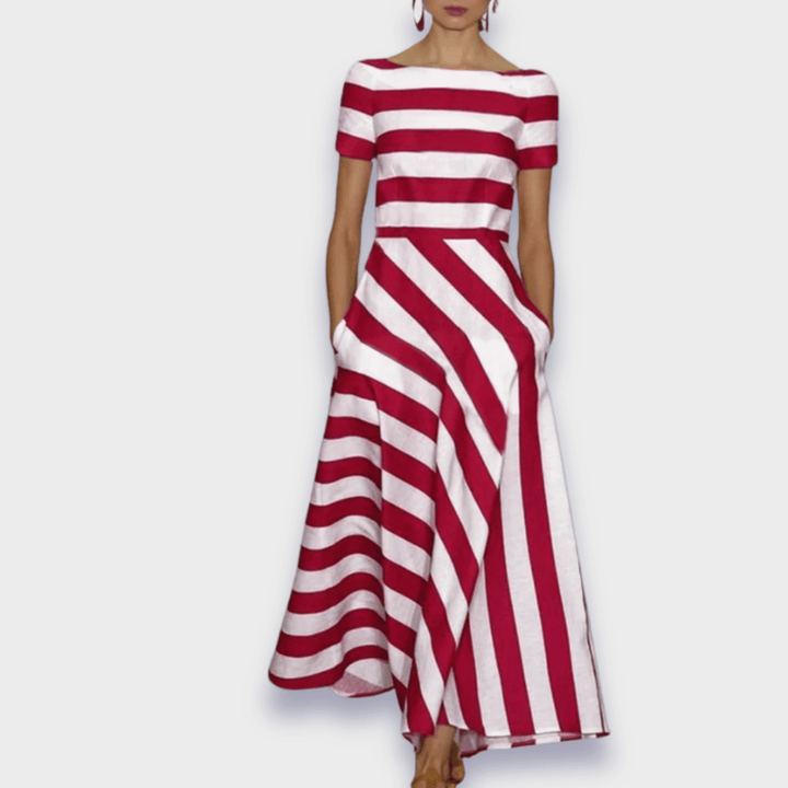 Aoife – Handmade Long Striped Dress