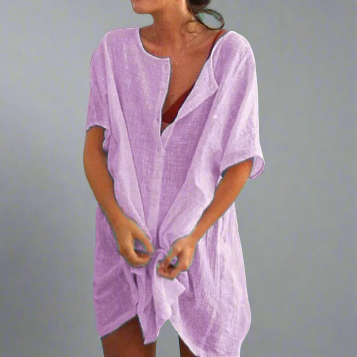 Aoife – Organic Cotton-Linen Summer Dress