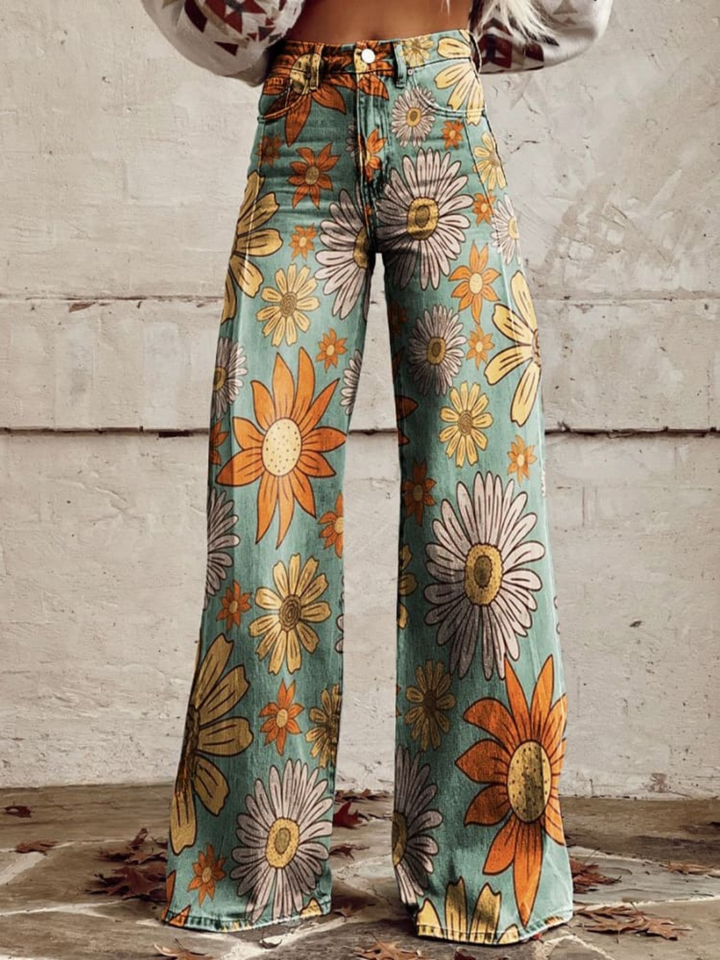 Bríd – Floral Palazzo Trousers