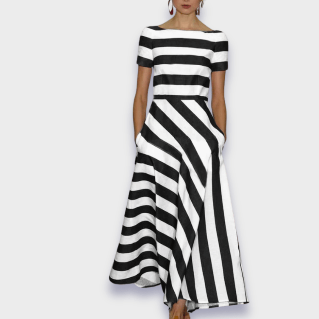 Aoife – Handmade Long Striped Dress