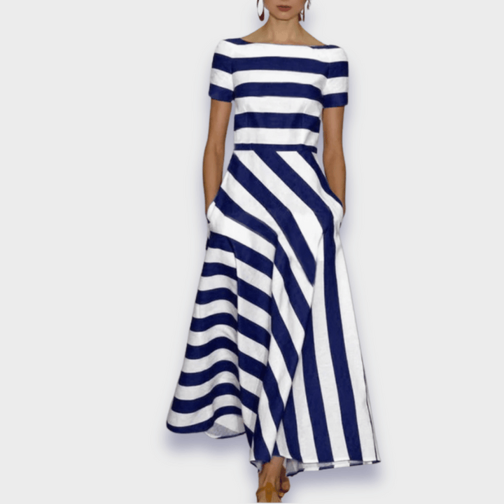 Aoife – Handmade Long Striped Dress