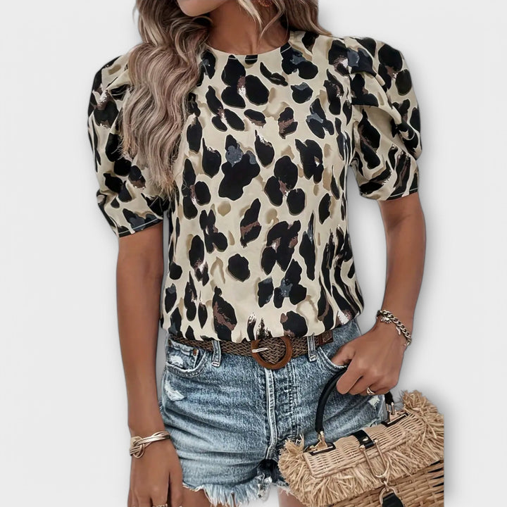 Niamh – Leopard Blouse