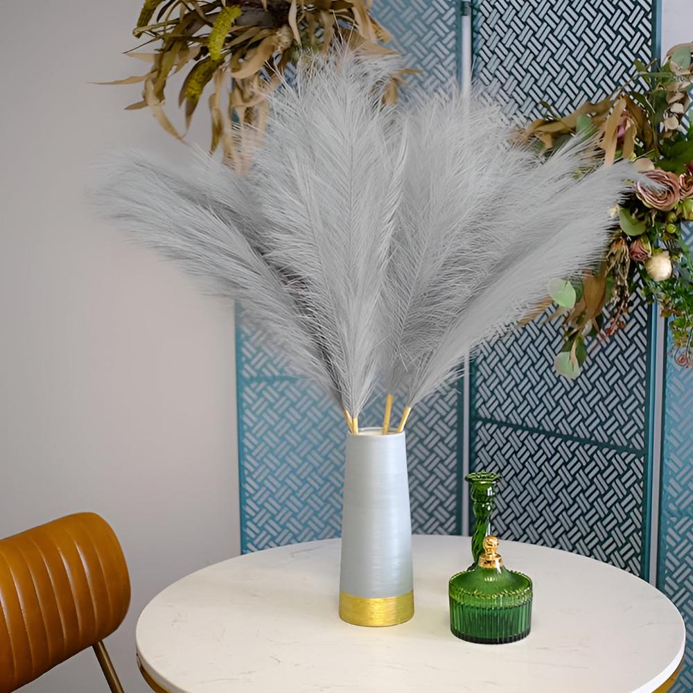 Artificial Pampas Grass – White (Set of 3)