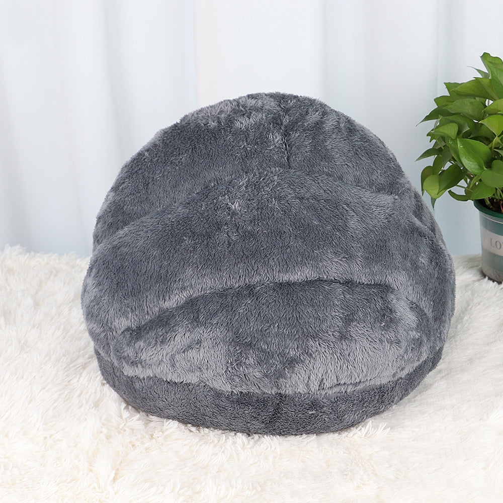 Warm Plush Cave Bed for Cats and Small Dogs