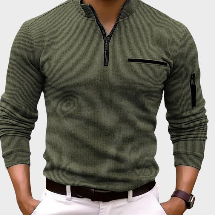Odhrán – Long-Sleeve T-Shirt with Zip