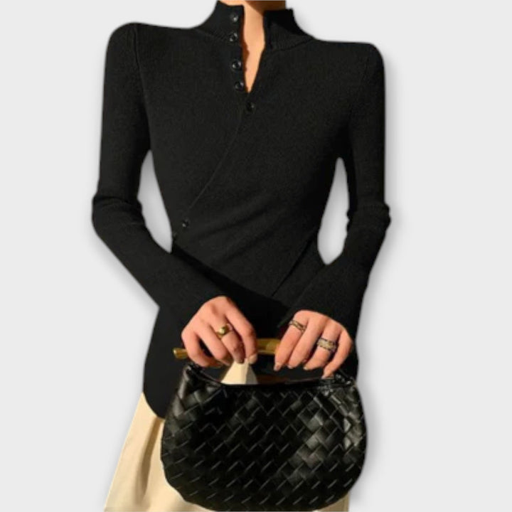 Michiko – Elegant Slim-Fit Knit Top