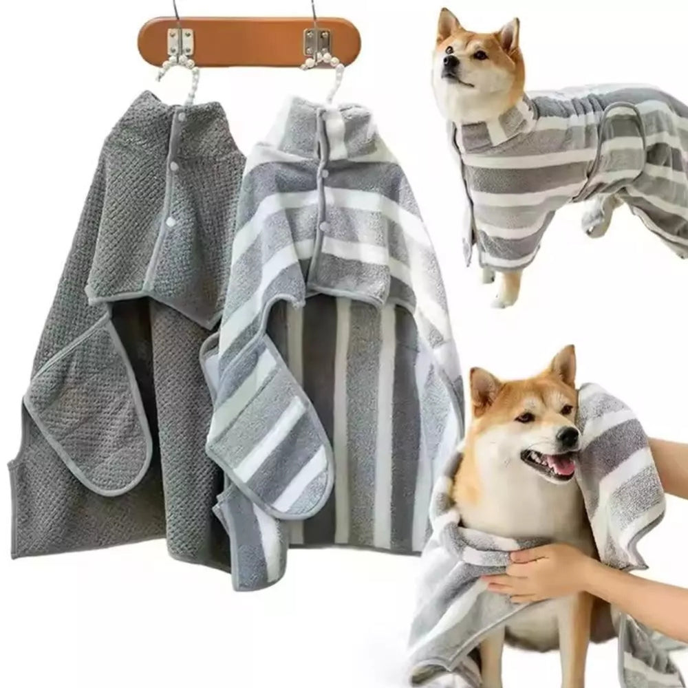 Quick-Drying Dog Robe and Towel