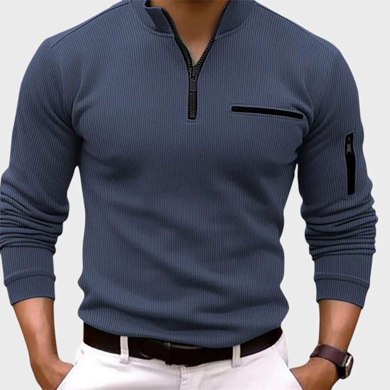 Odhrán – Long-Sleeve T-Shirt with Zip