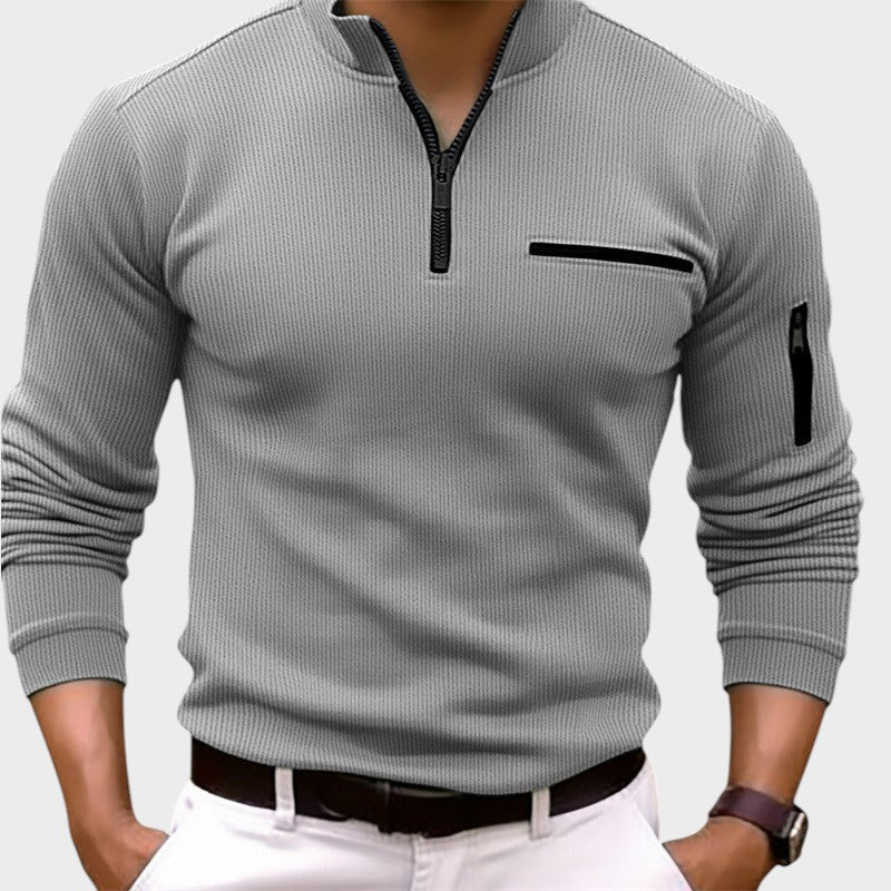 Odhrán – Long-Sleeve T-Shirt with Zip