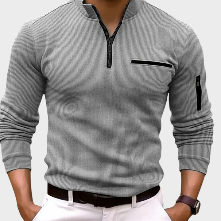 Odhrán – Long-Sleeve T-Shirt with Zip