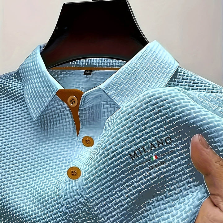 Milano – Men's Textured-Pattern Polo Shirt