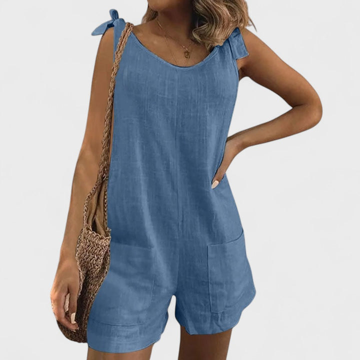 Sadhbh – Short Playsuit with Shoulder Ties