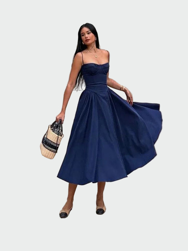 Niamh – Satin Maxi Dress with Thin Straps