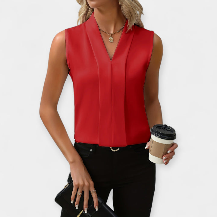 Marta – Classic Sleeveless Blouse