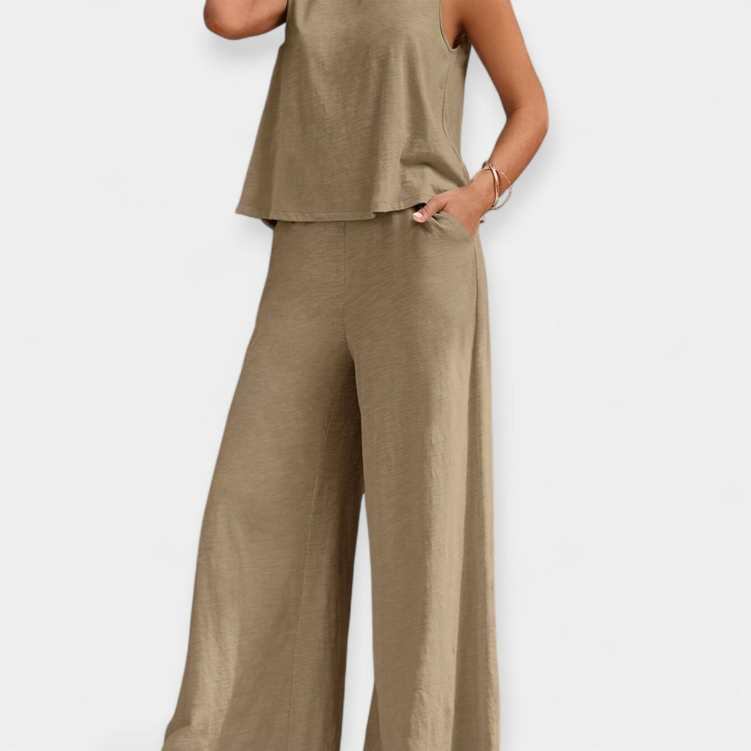 Aoibhinn – Cami Top and Wide Trousers Set