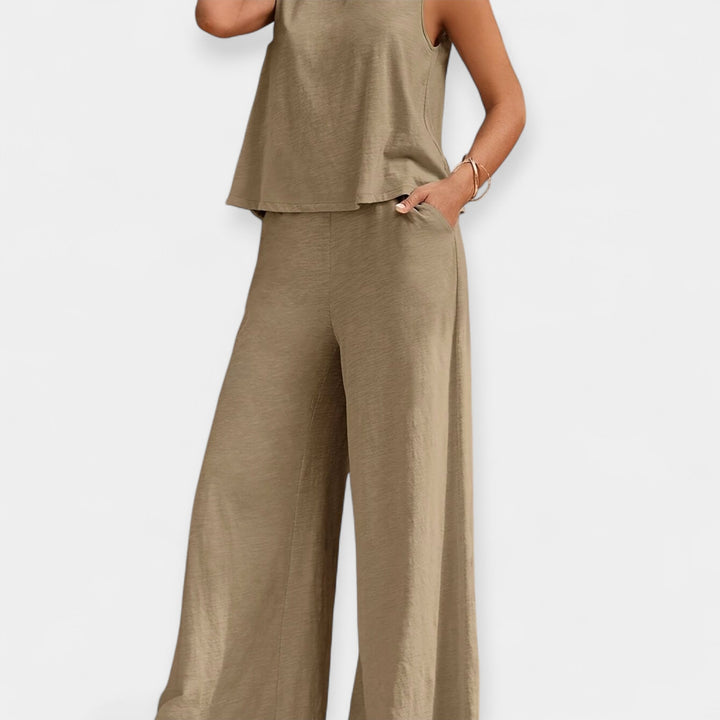 Aoibhinn – Cami Top and Wide Trousers Set