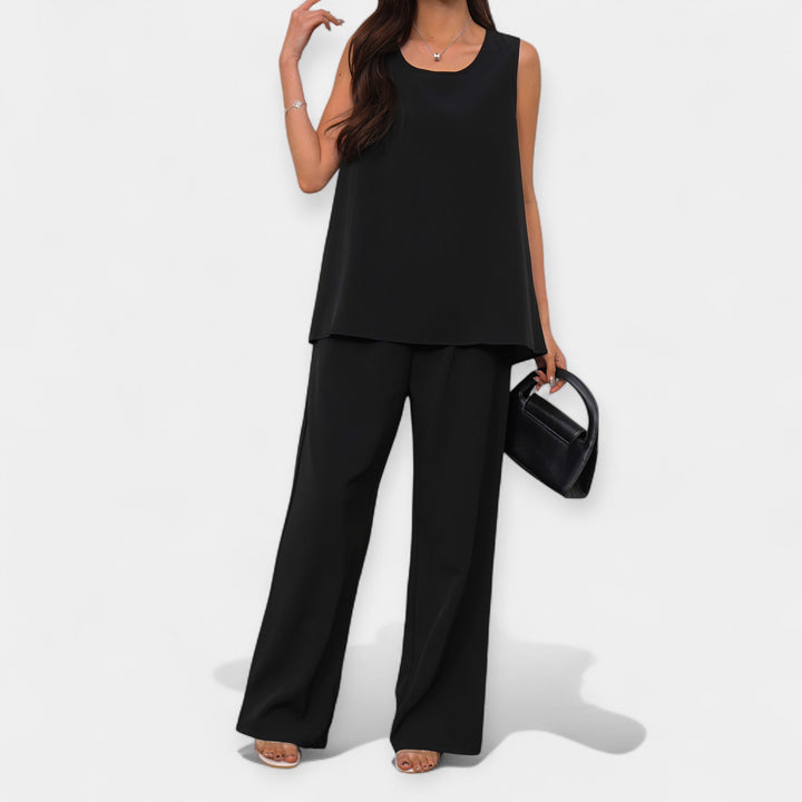 Méabh – Comfortable Set with Sleeveless Top and Wide Trousers