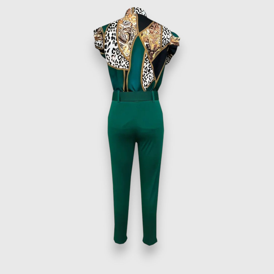Méabh – Two-Piece Set with Modern Leopard Print