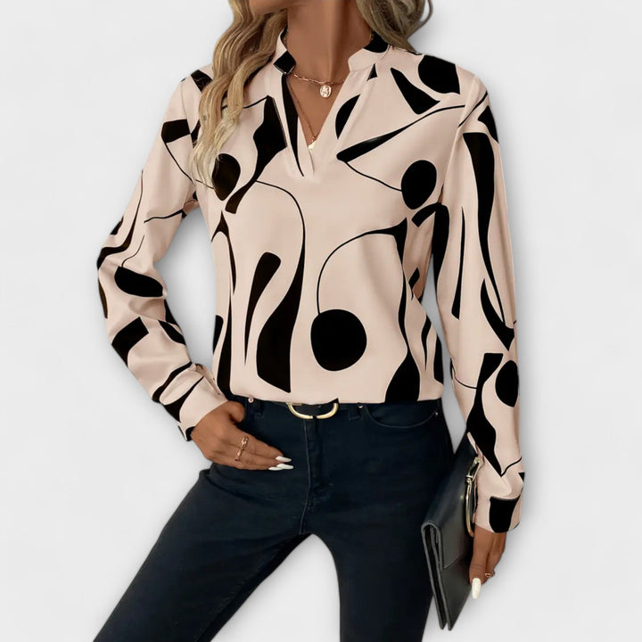Lívia – Modern Printed Blouse
