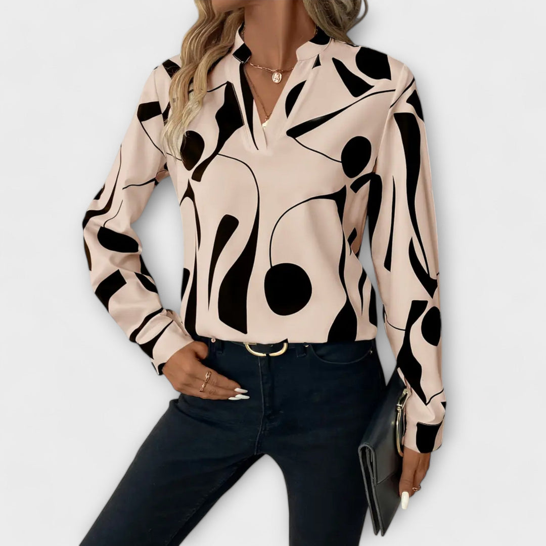 Marica – Modern Printed Blouse