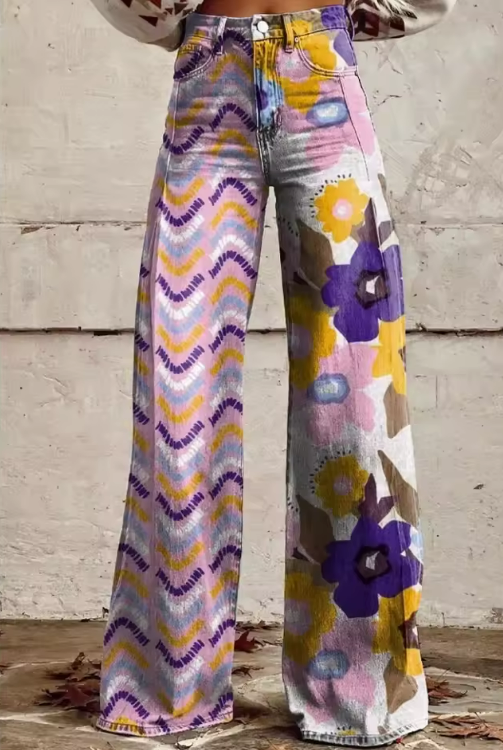 Aoibhinn – Boho Floral Trousers