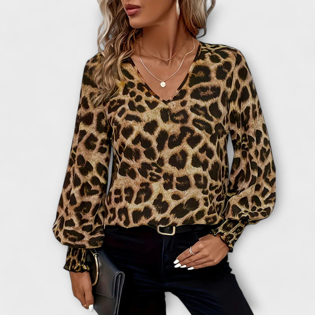 Niamh – Styled Leopard Blouse