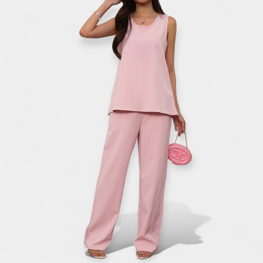 Méabh – Comfortable Set with Sleeveless Top and Wide Trousers