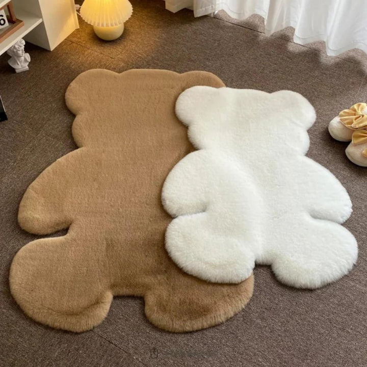Fluffy Teddy Bear Rug – White