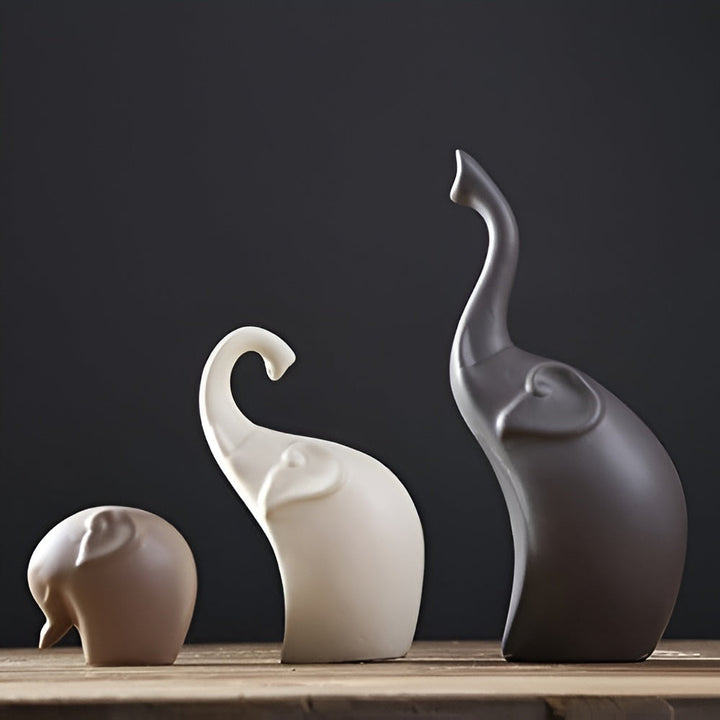 Ceramic Elephant Figurines (Family)