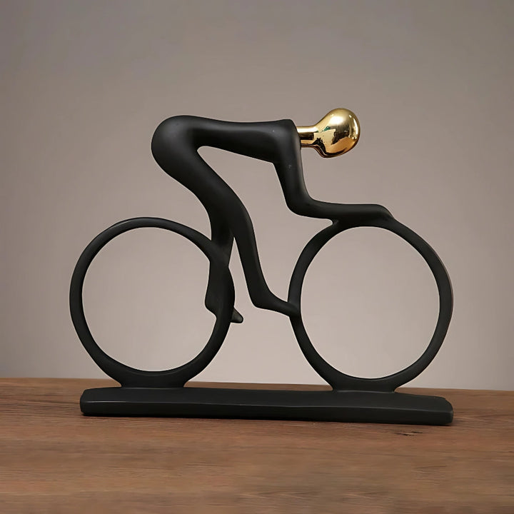 Black Cyclist Figurine