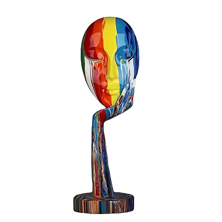 Colourful Thinking Face Sculpture