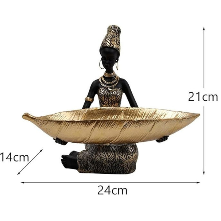Woman Figurine with Trinket Tray