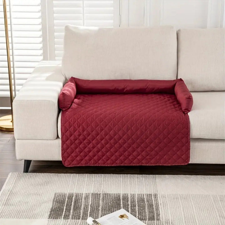Quilted Protective Sofa Cover with Pet Bed