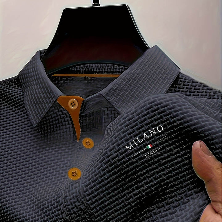 Milano – Men's Textured-Pattern Polo Shirt