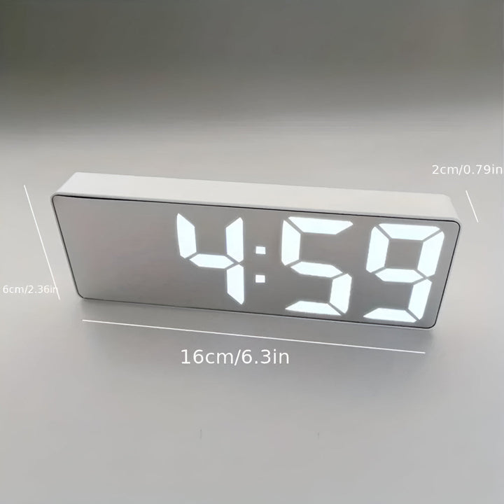 Digital Mirror Alarm Clock with LED Display