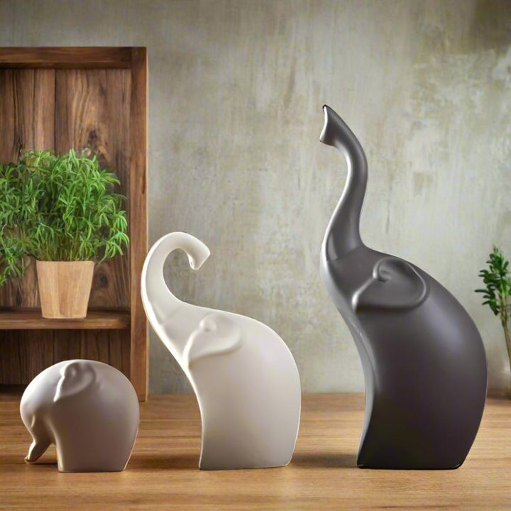 Ceramic Elephant Figurines (Family)