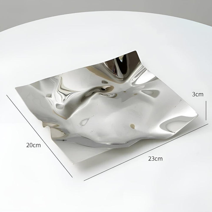Silver Stainless Steel Decorative Tray
